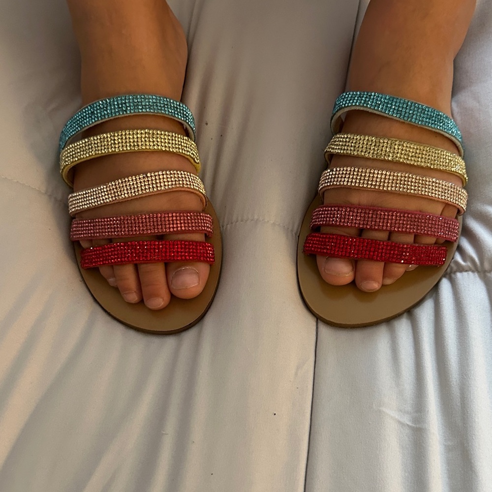 ANTONIO MELANI Multicolor Beaded Sandals